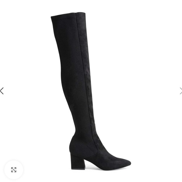 Steve Madden tall knee high boots low block heel pointy, material suede Bren 7,5 - Picture 1 of 9